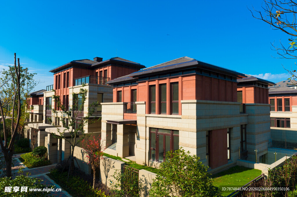 高端联排别墅外观景致