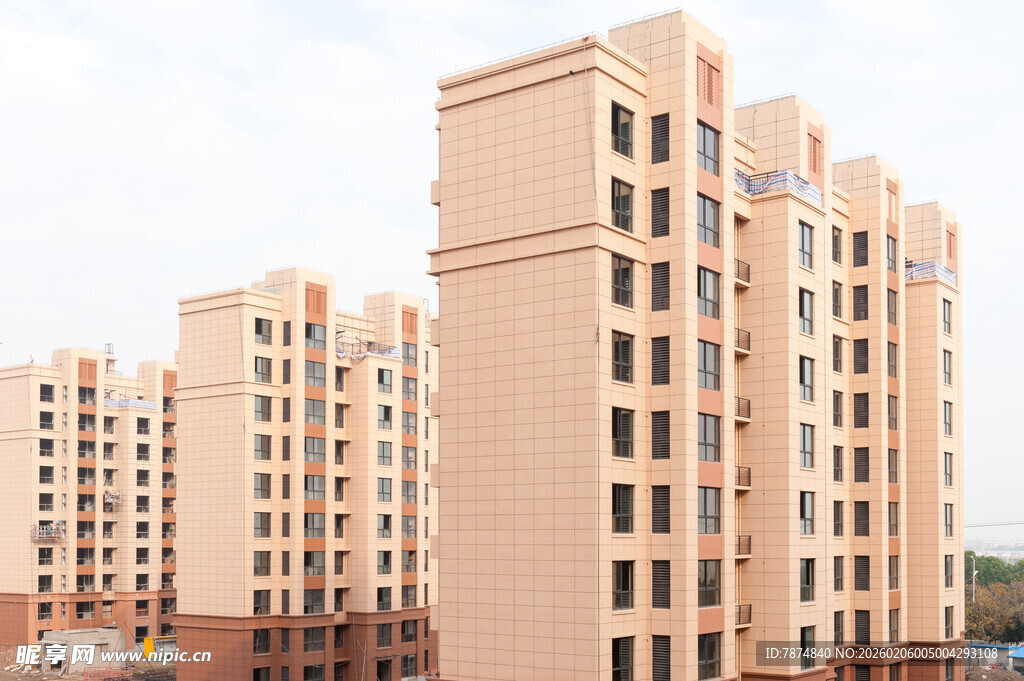 现代高层居民住宅楼群