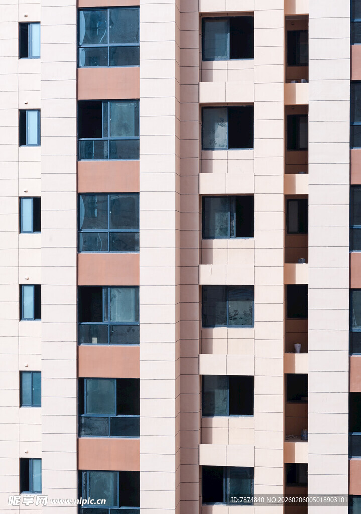 现代高层公寓外观景象