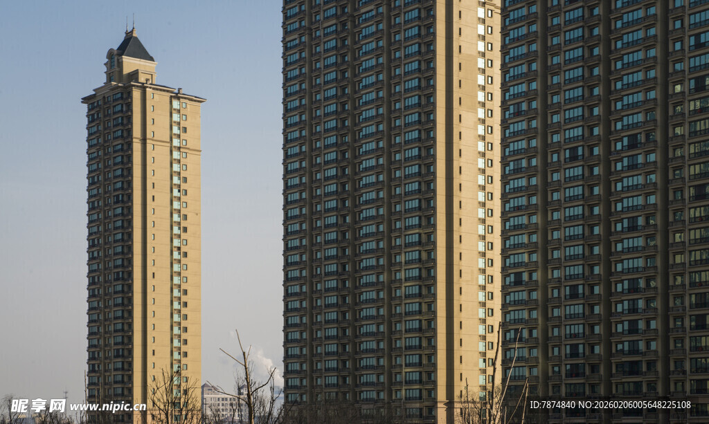 高楼林立的城市景象