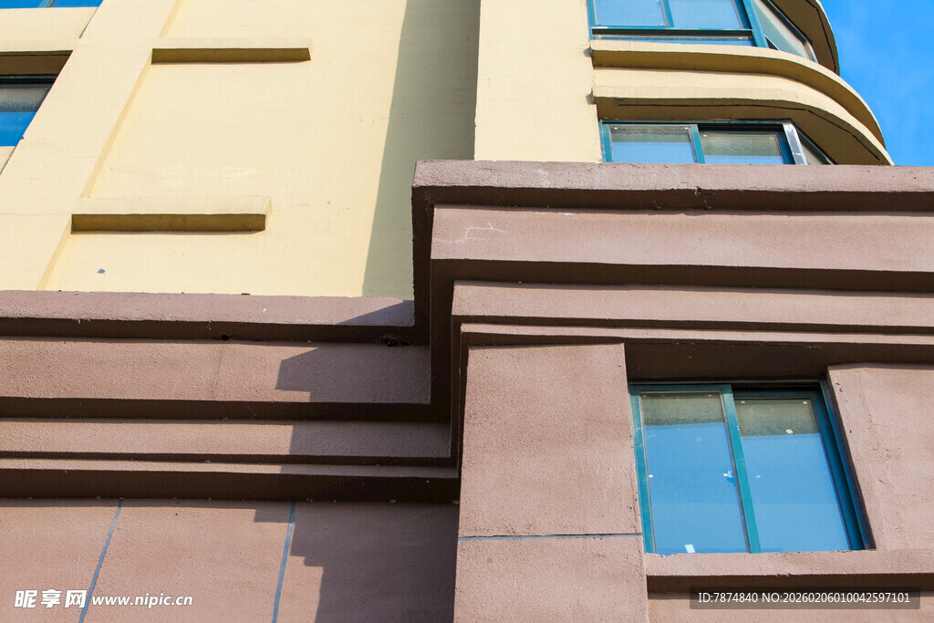 现代建筑外立面局部特写