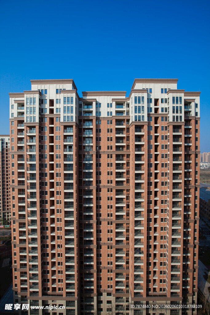 高层住宅楼外观景观