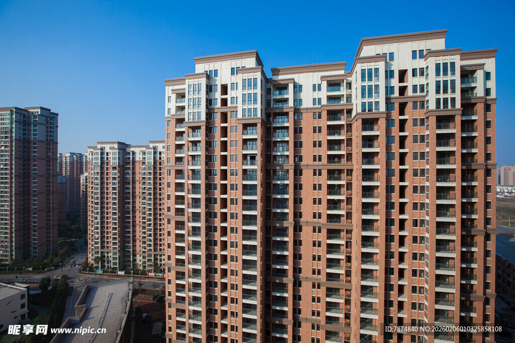 城市高层住宅楼景观