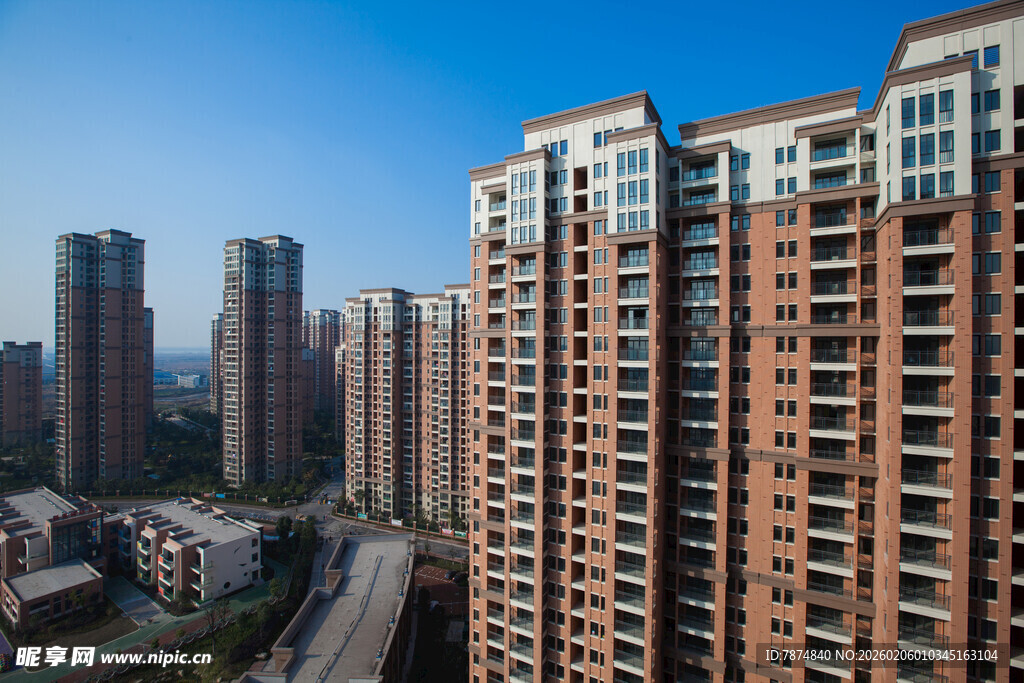 城市高层住宅建筑群景观