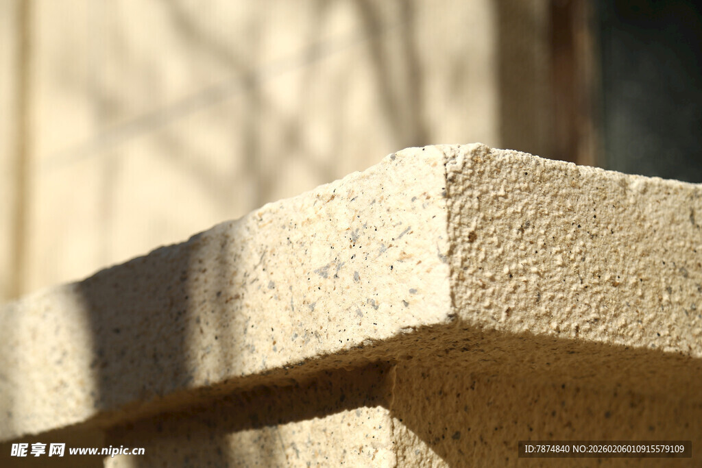 石质建筑边角特写