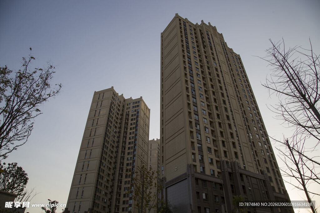 高层住宅楼景观