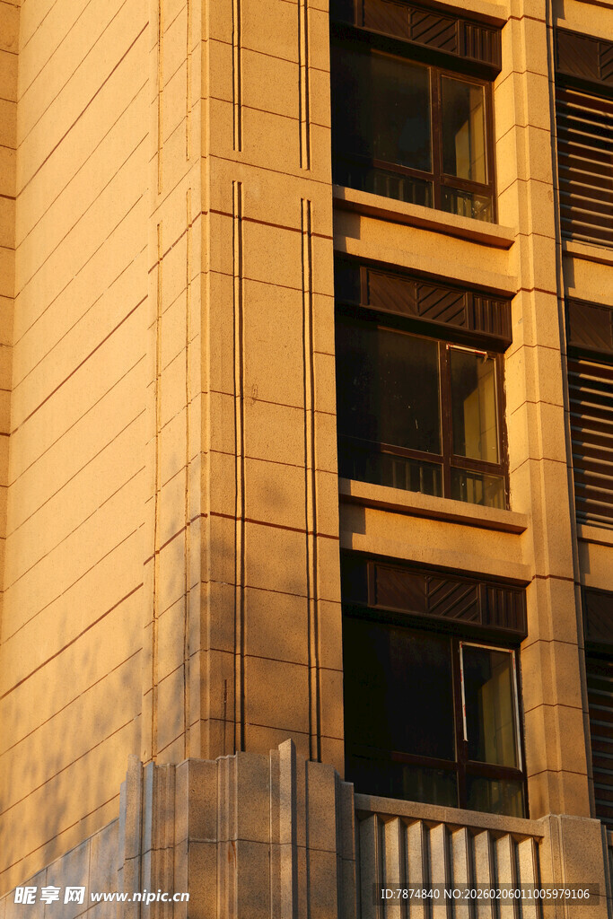 现代建筑外立面局部特写