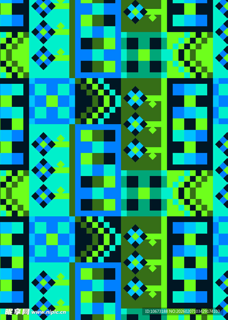 多彩几何图案拼接纹理