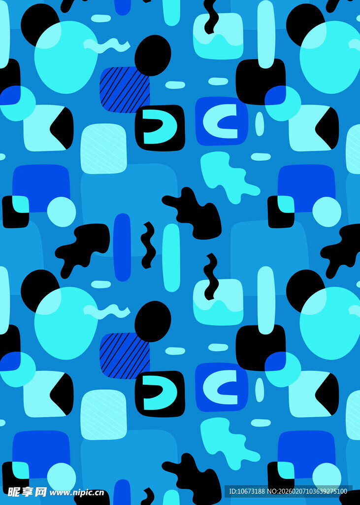 蓝色媒体元素抽象图案背景