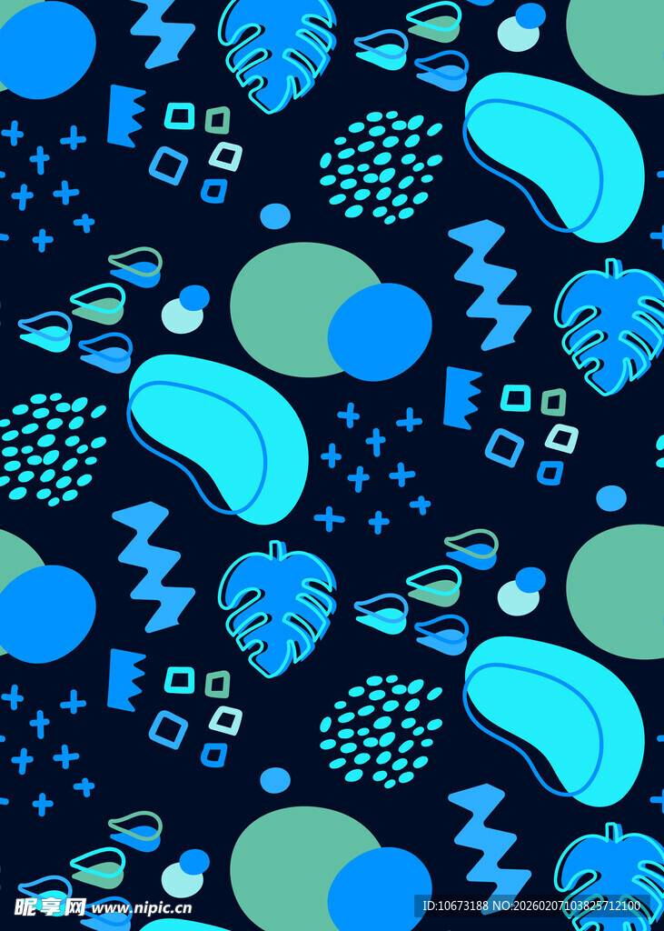 海洋元素抽象图案背景