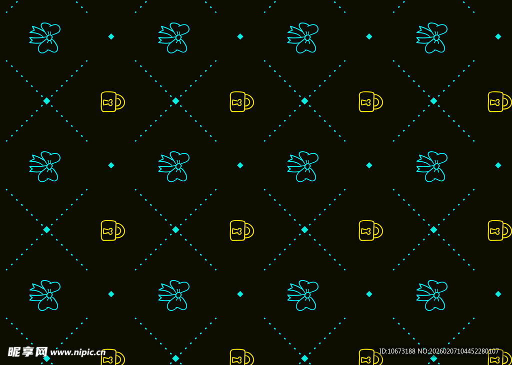 复古几何图案深色背景纹理