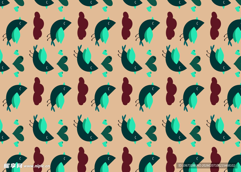 多彩仙人掌图案背景