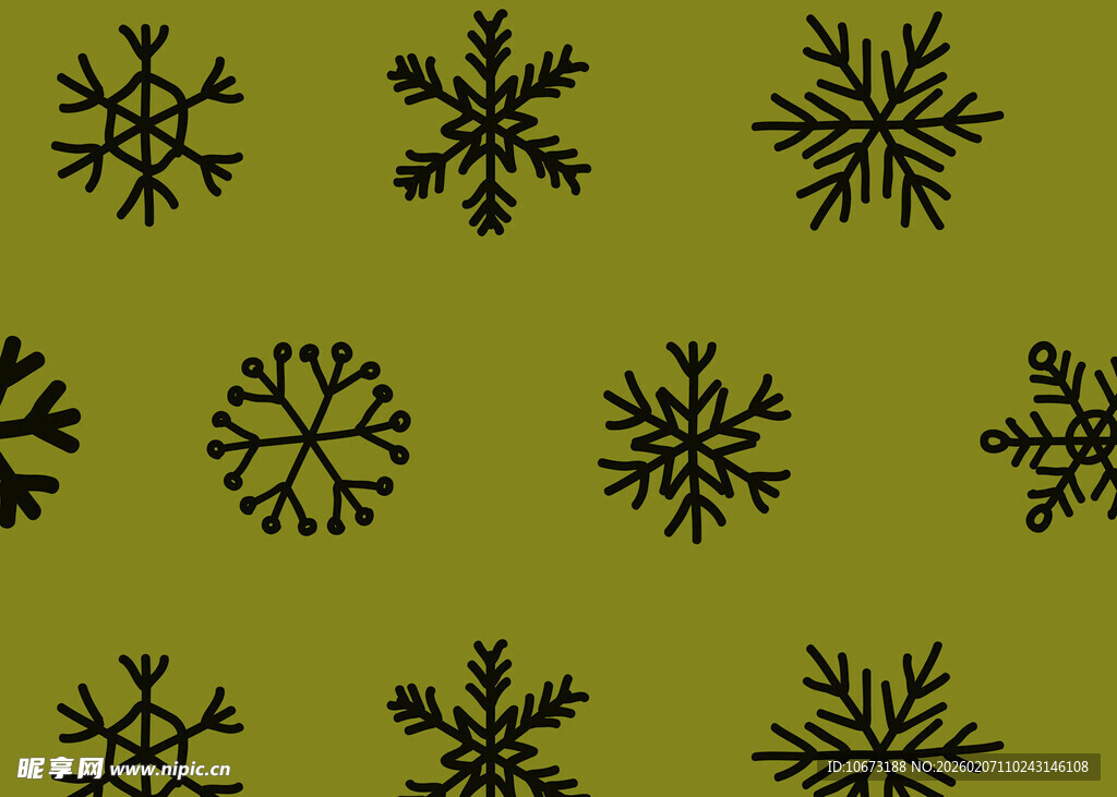 黑色雪花图案 