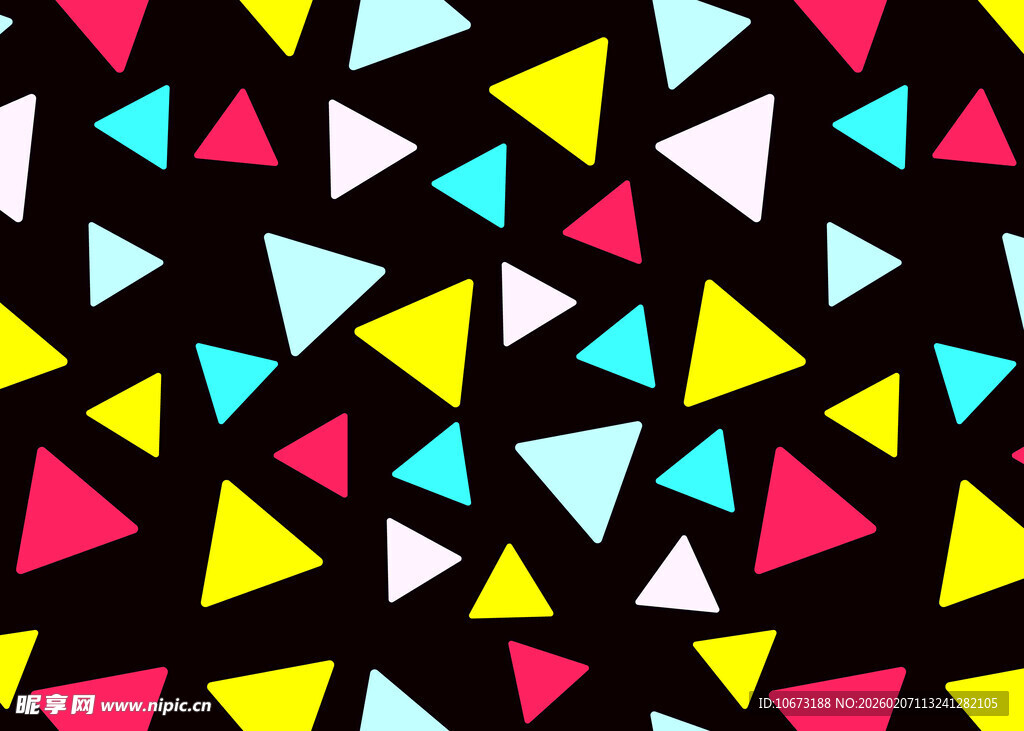 多彩三角形几何图案背景