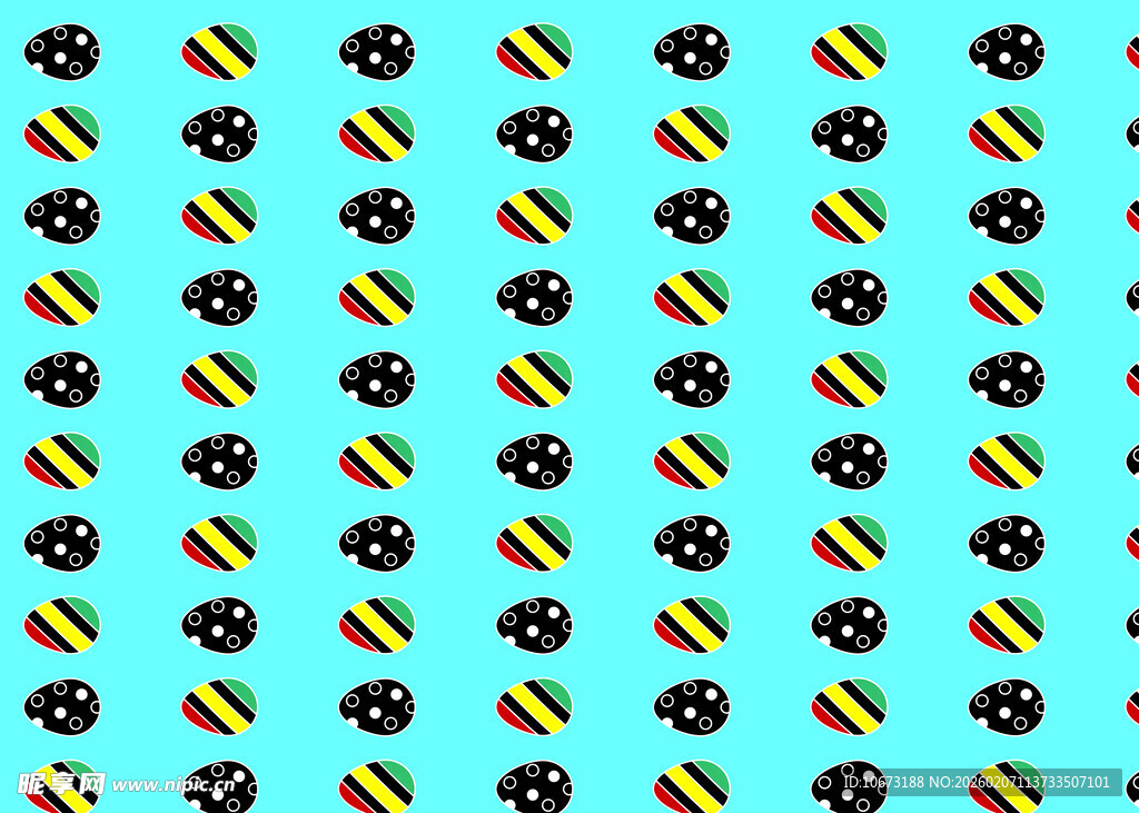 蓝色背景的多彩图案