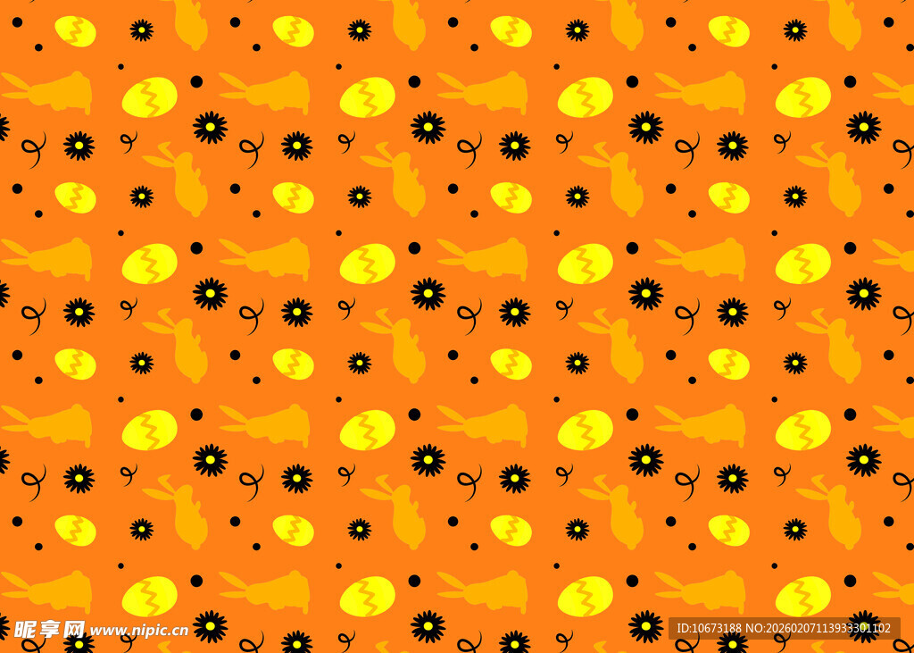 橙色波点图案背景纹理
