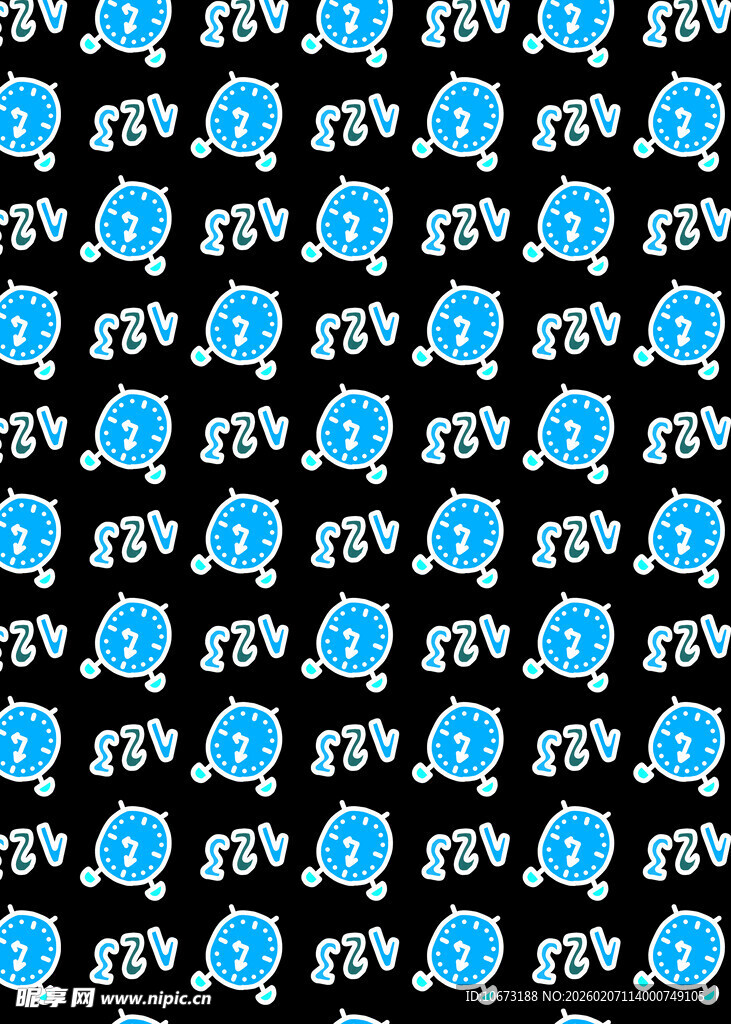 蓝色图案重复排列背景图