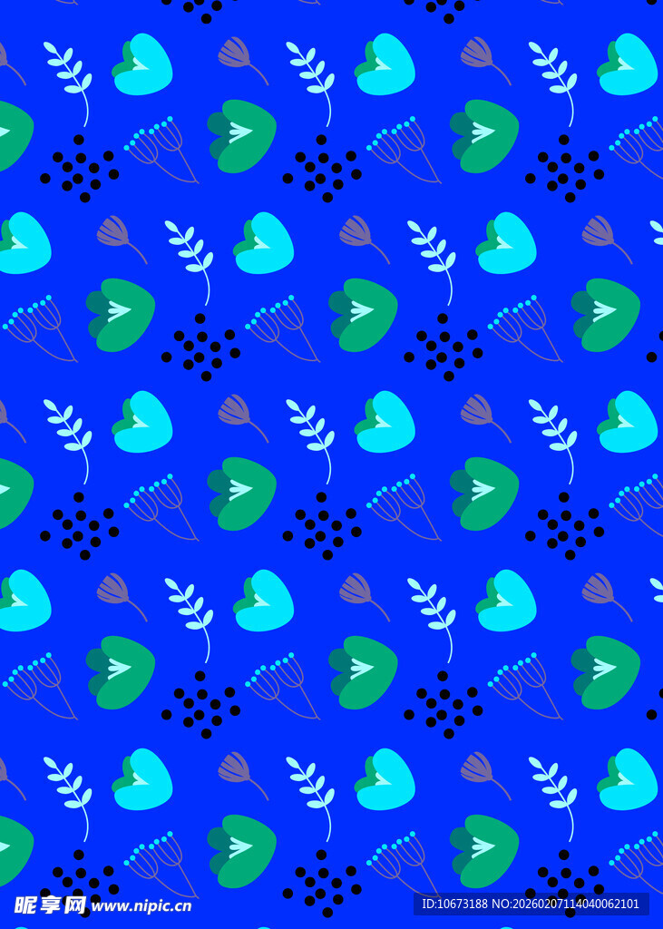 蓝色卡通图案背景纹理