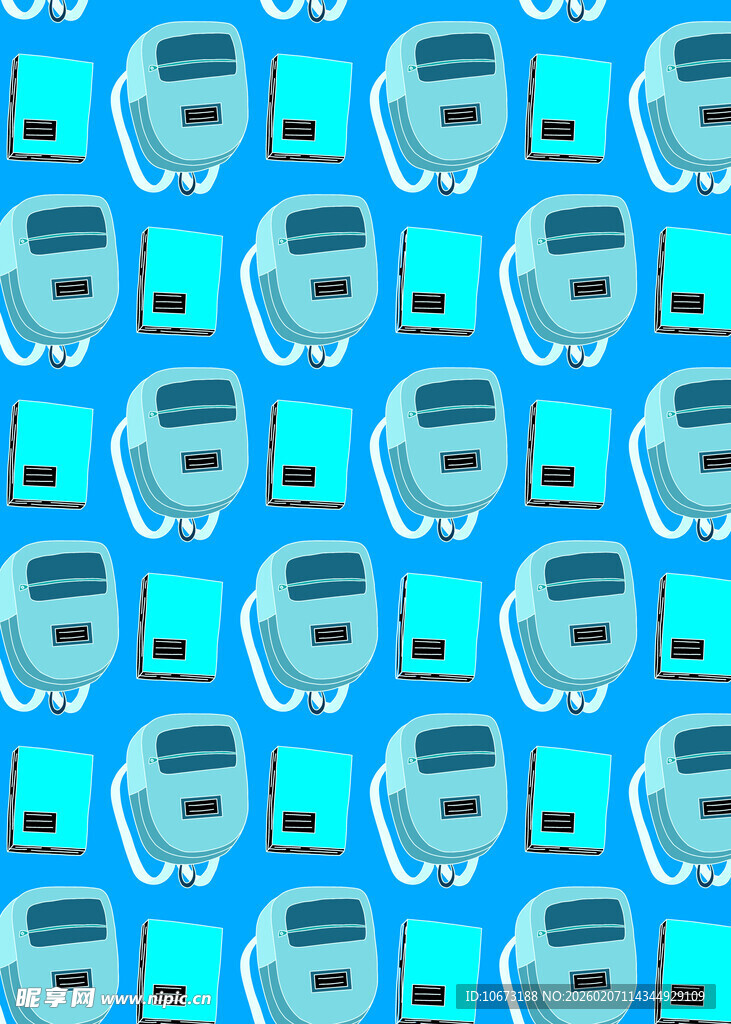 蓝色机器人图案背景