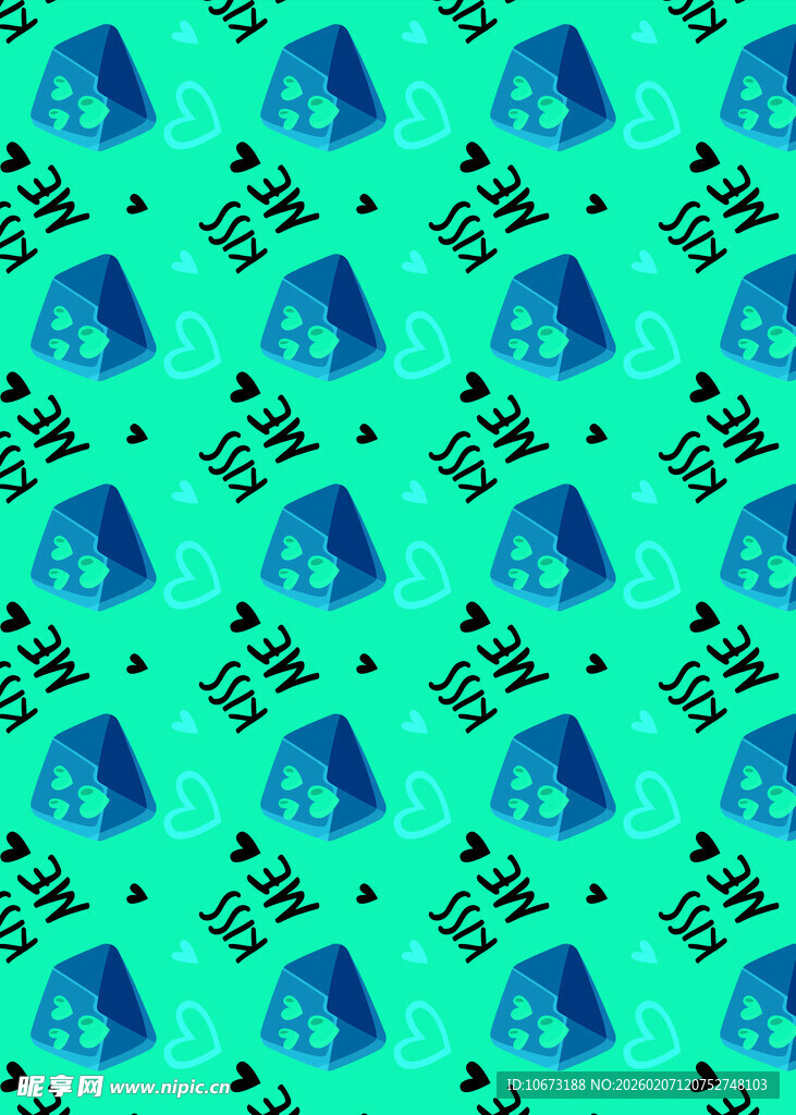 蓝色宝石图案背景纹理