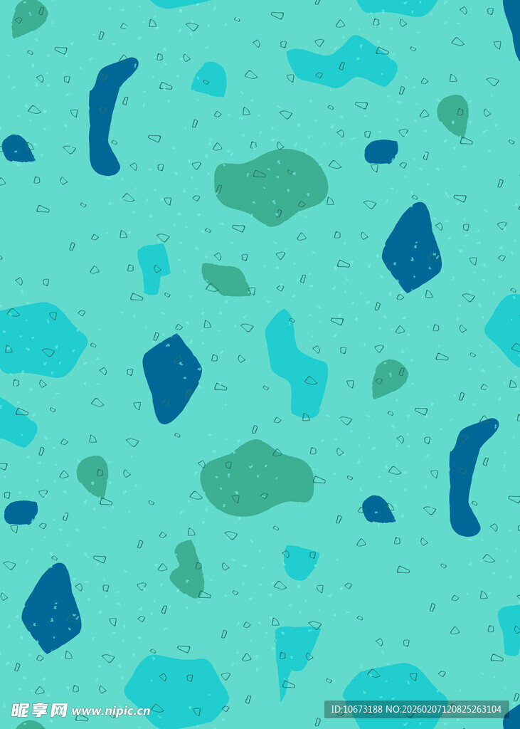 蓝绿几何图案背景纹理