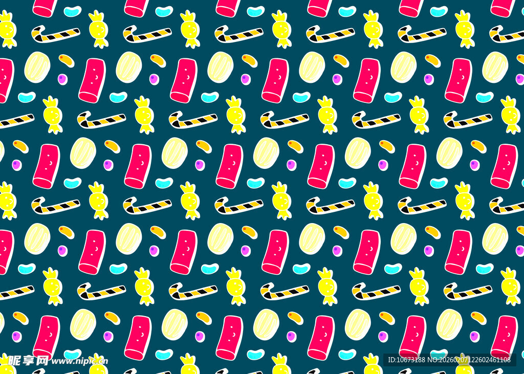 多彩复古风胶囊图案背景