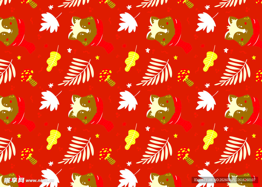 圣诞主题无缝图案背景