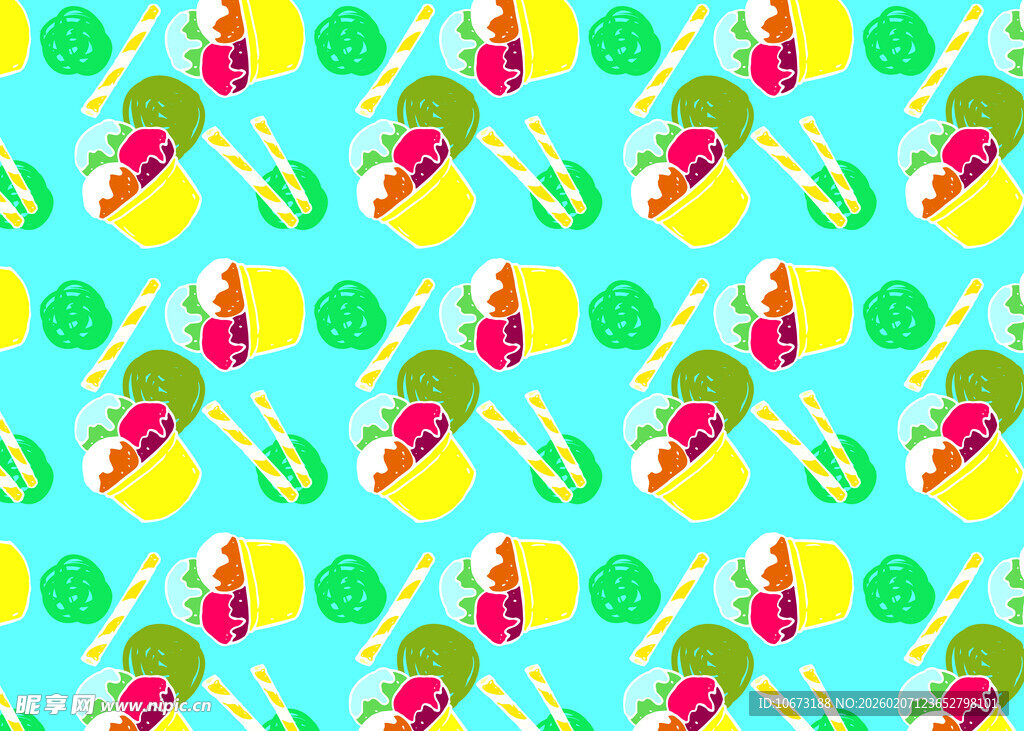 多彩水果图案背景