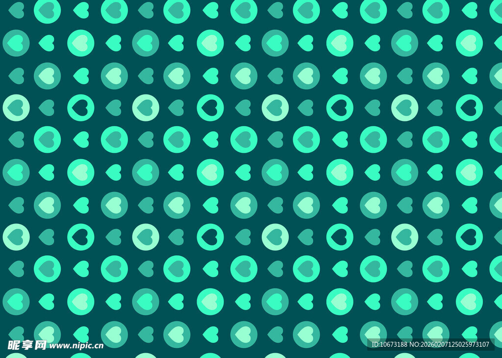 蓝绿色圆圈图案背景