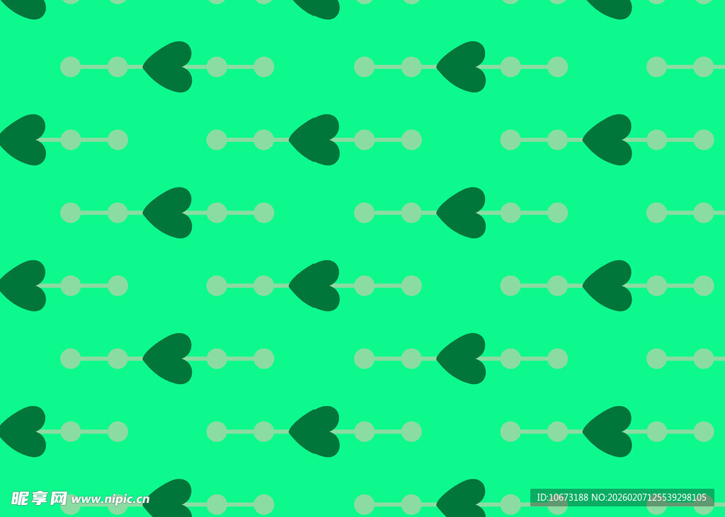 绿色心形图案背景纹理