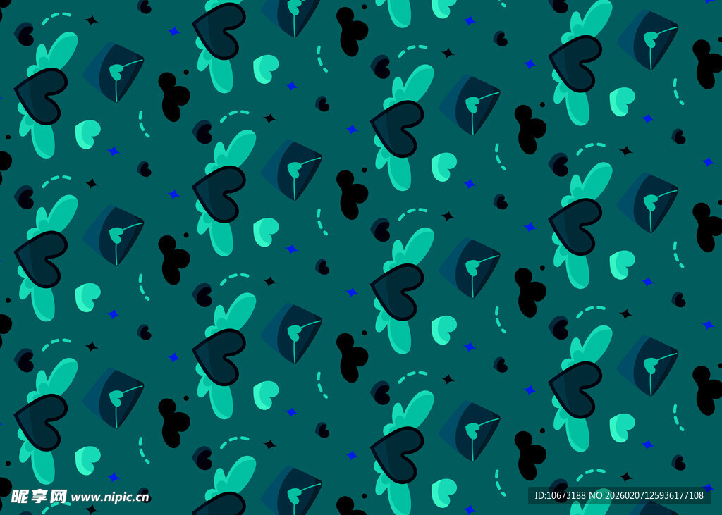 蓝绿相间的抽象图案背景