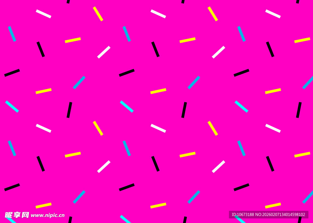 粉色背景彩色线条图案