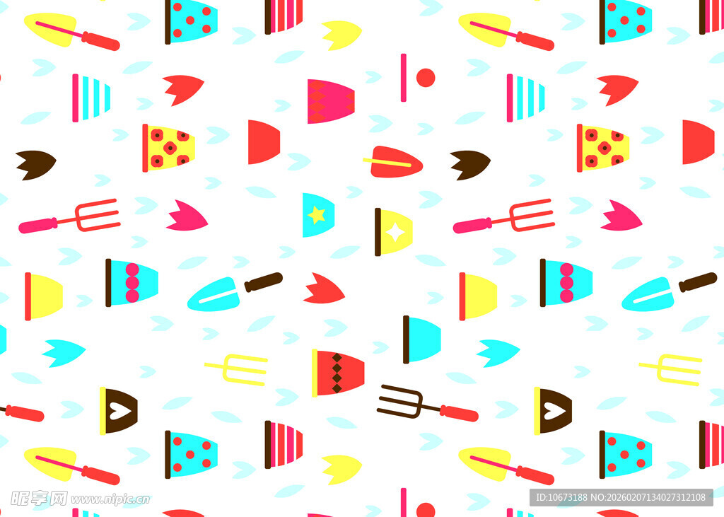 多彩几何图案无缝背景