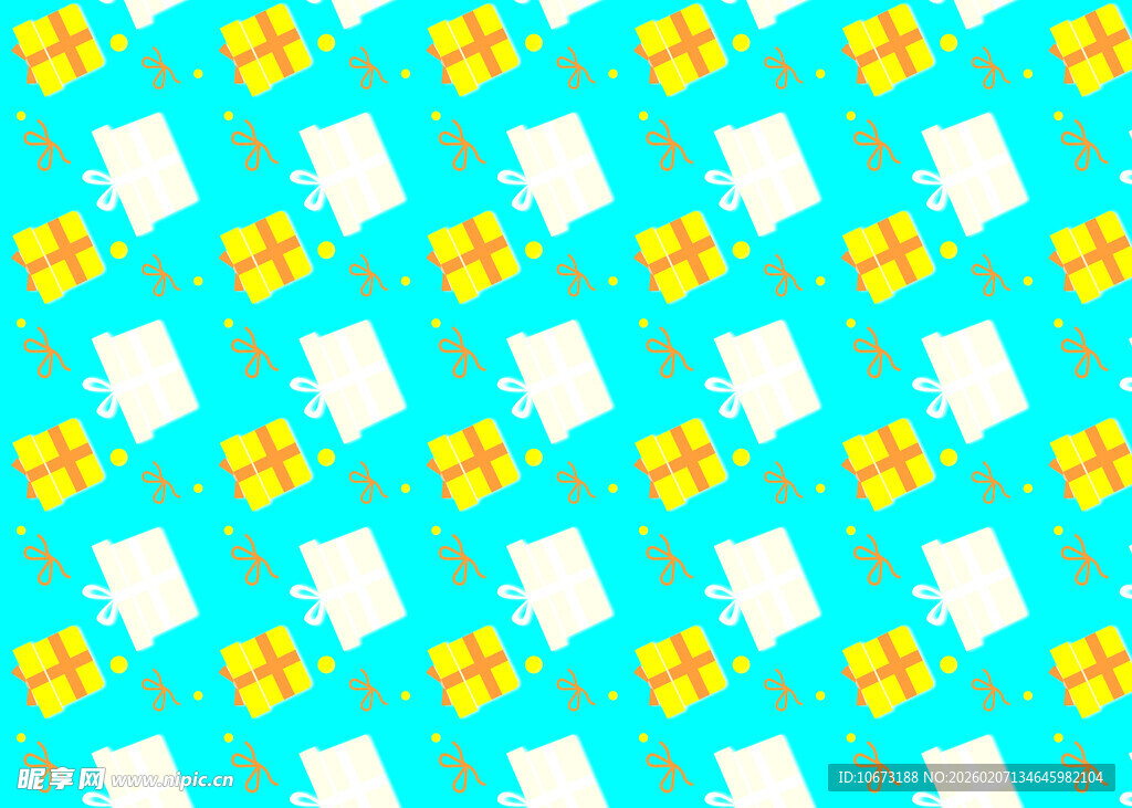 蓝底黄白几何图案纹理
