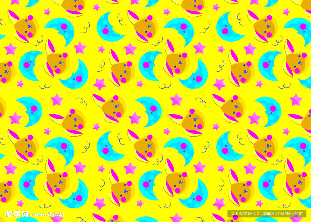 多彩卡通图案背景