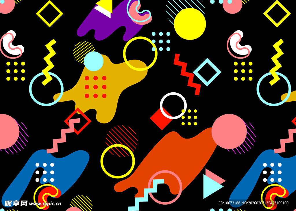 多彩几何抽象图案背景