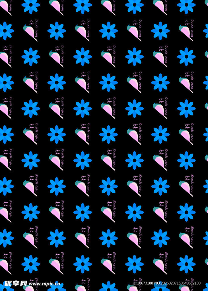 蓝黑雪花图案背景纹理