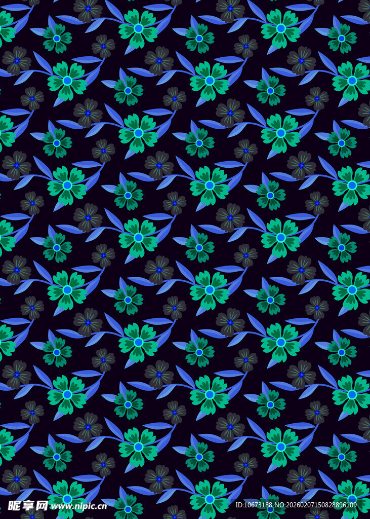 几何绿植图案纹理背景