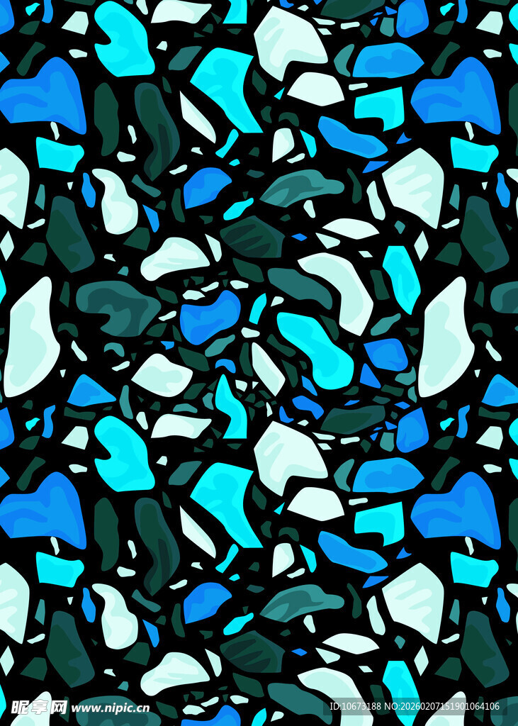 蓝黑碎块抽象图案背景