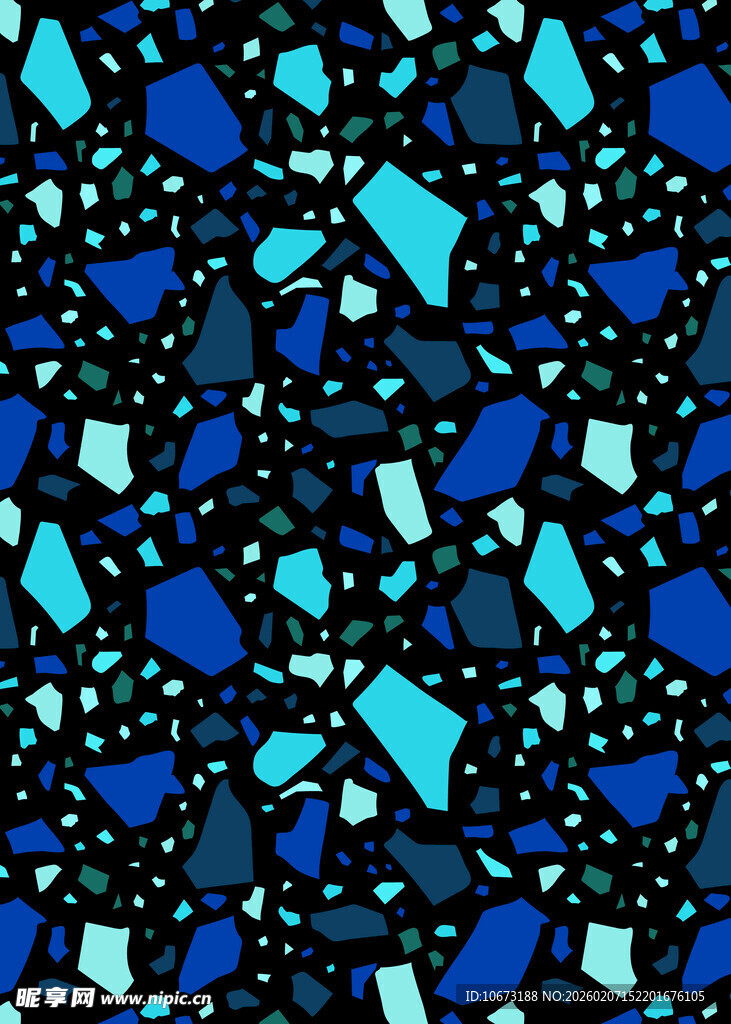 蓝色碎块图案纹理背景