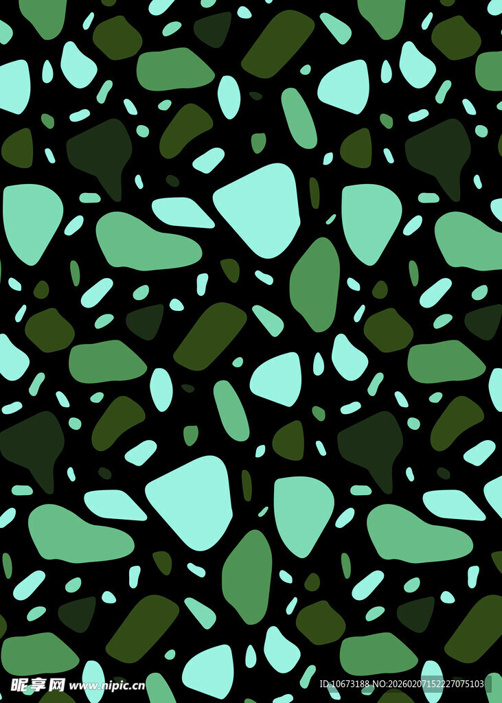 绿黑碎块图案纹理背景