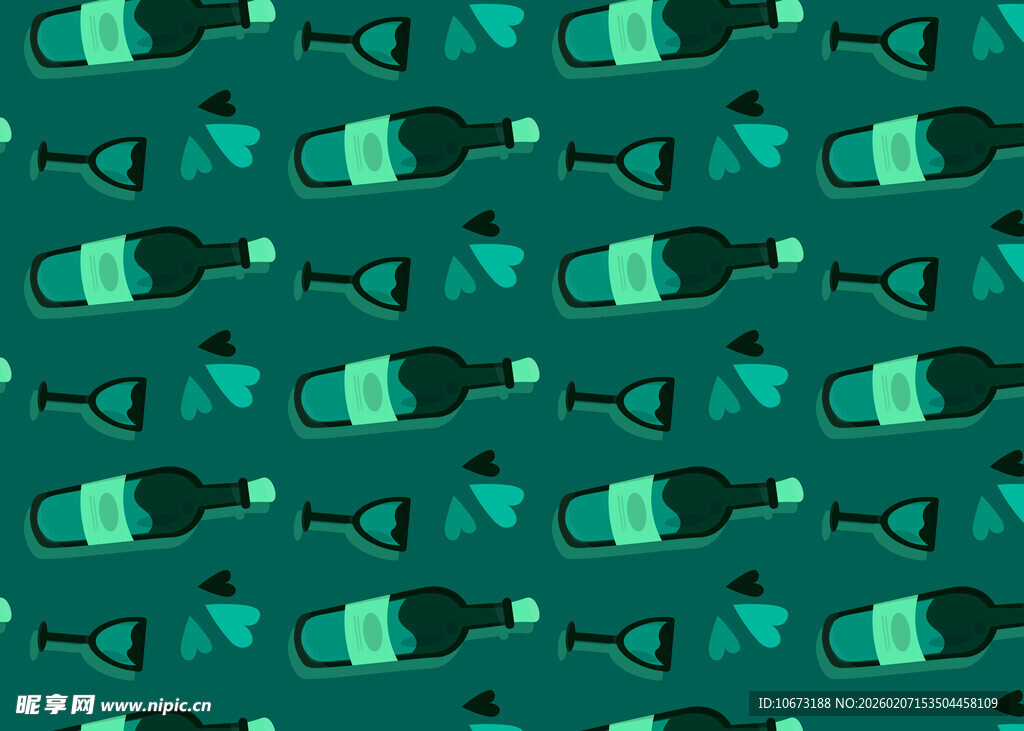 绿色鱼形图案背景纹理