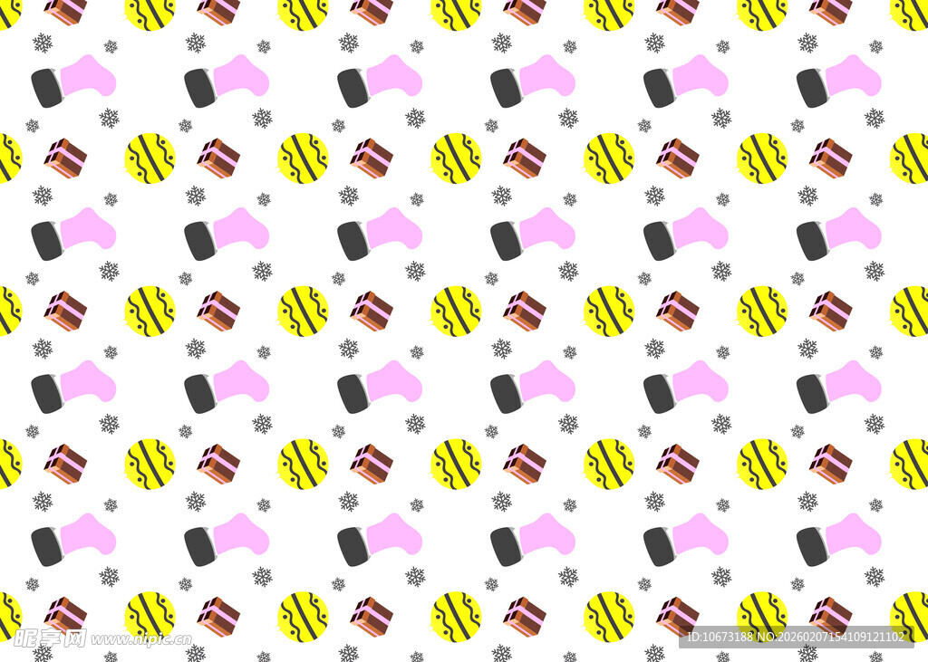 多彩卡通食物图案背景