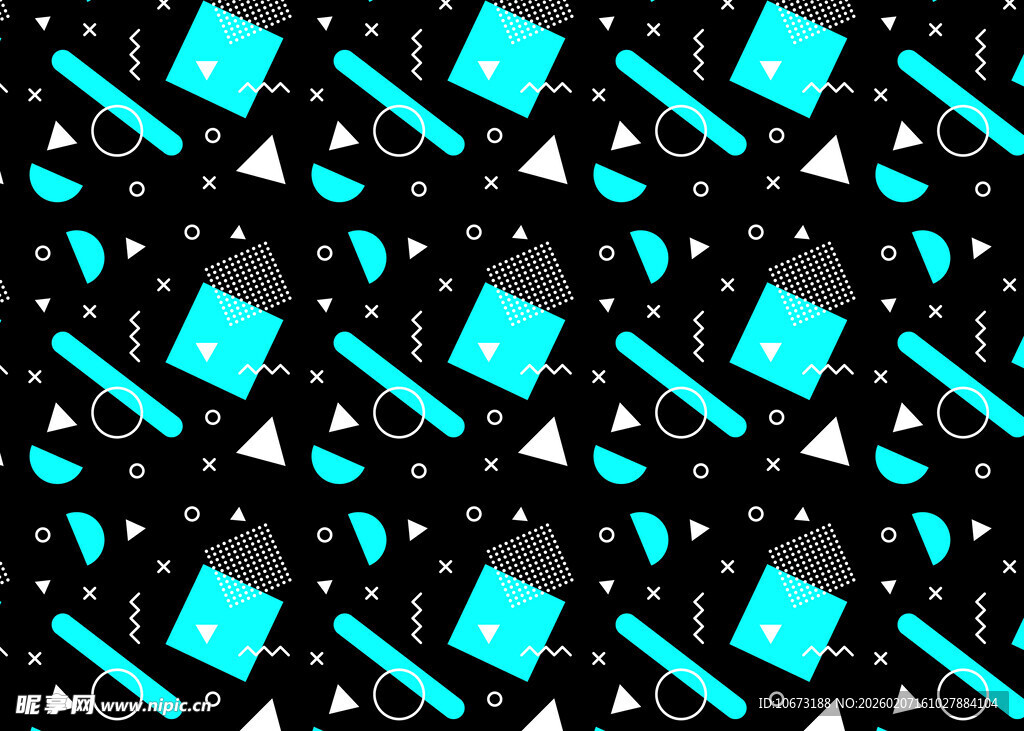 蓝黑几何图案背景纹理