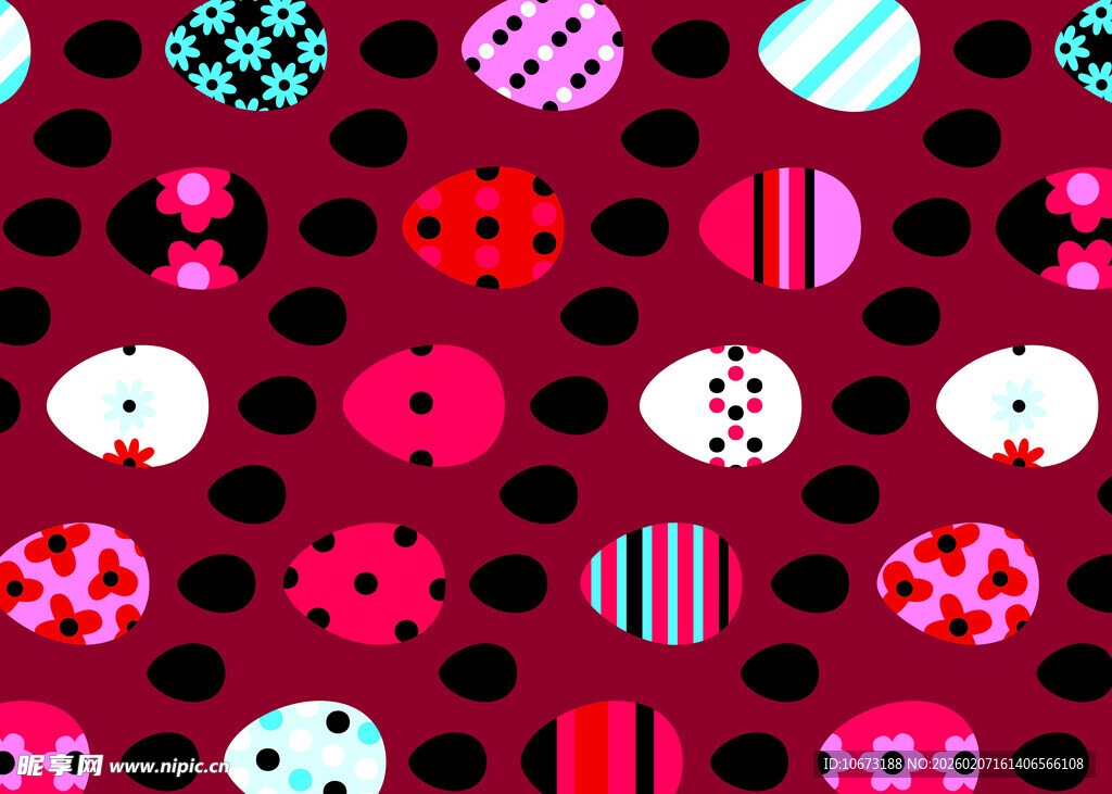 多彩波点图案背景