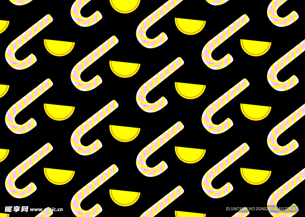 黑色背景的几何图案设计