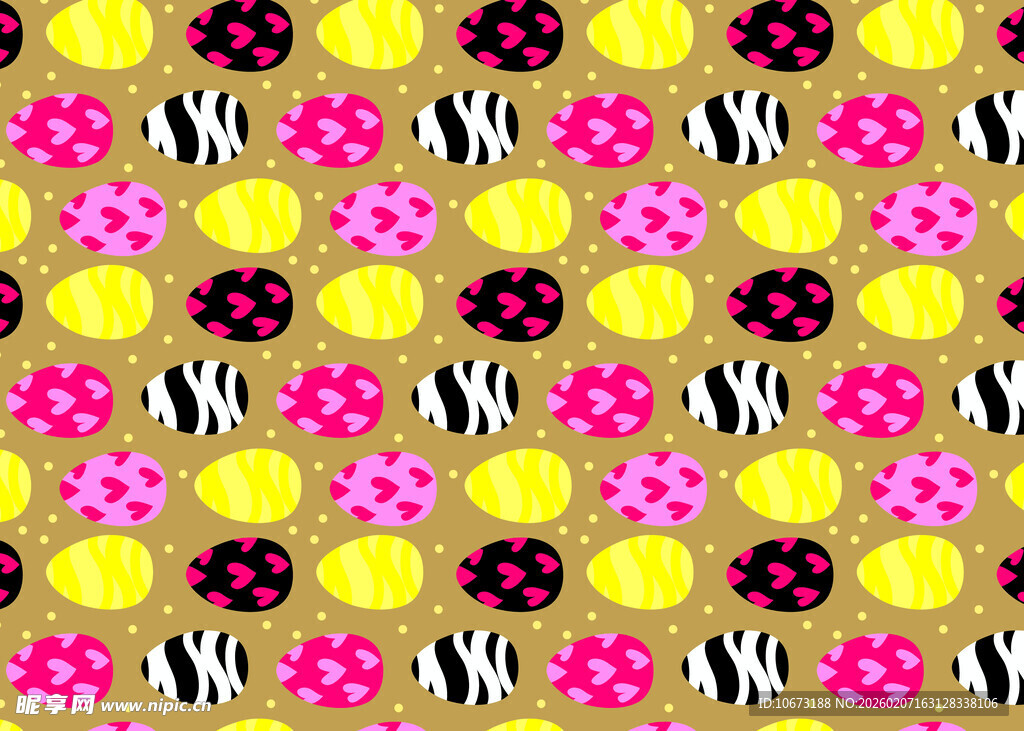 多彩花卉斑马纹图案背景