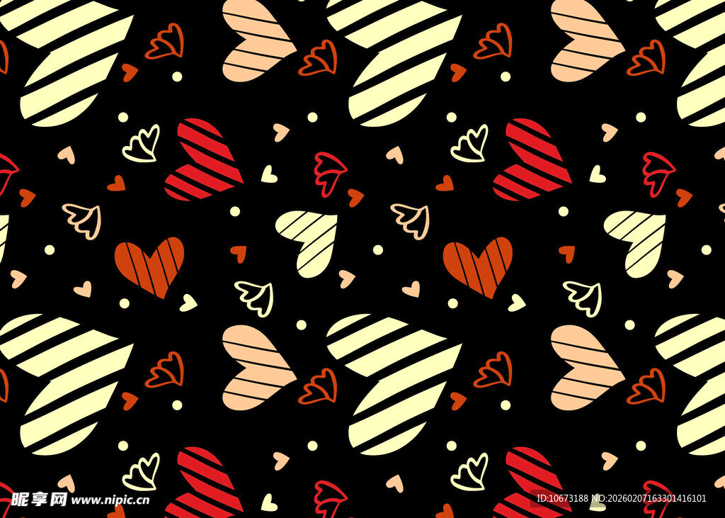 爱心条纹图案背景