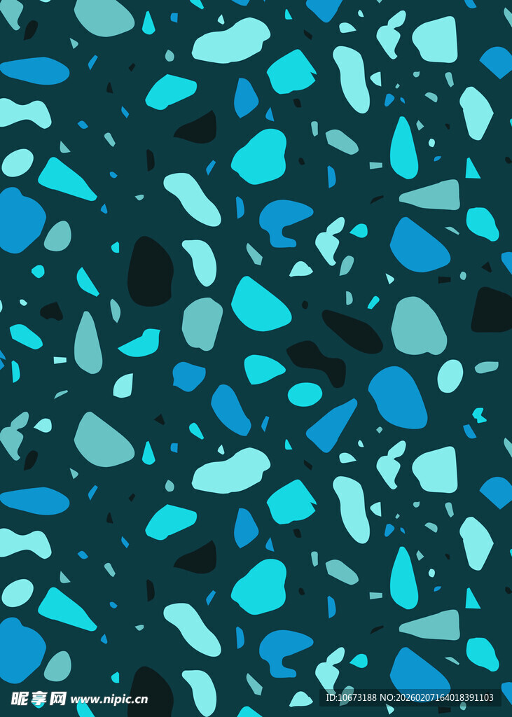 蓝色碎石纹理图案背景