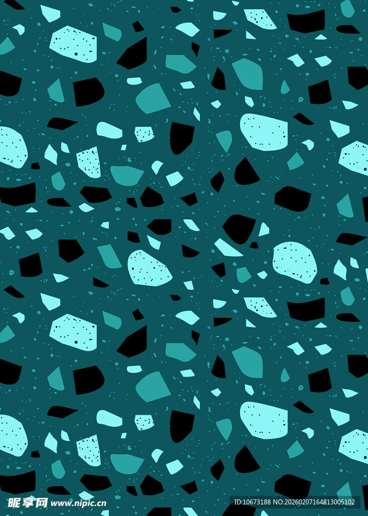 蓝绿斑点抽象纹理图案